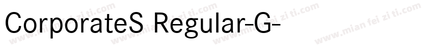CorporateS Regular-G字体转换